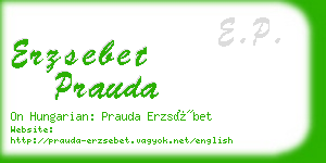 erzsebet prauda business card